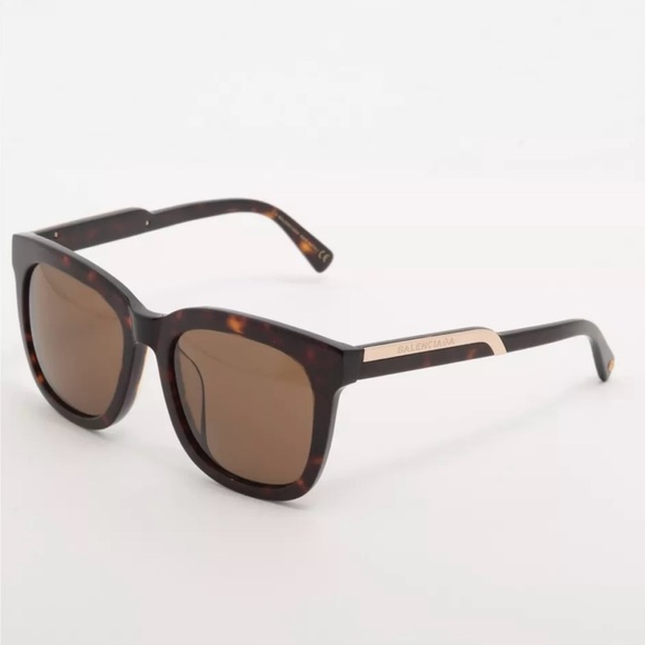 Balenciaga Sunglasses 56□19 145 Plastic Brown BA35-D - Picture 1 of 6